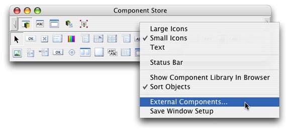 Accessing Externals from the Component Store