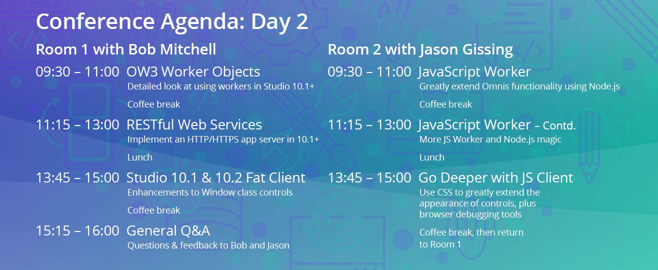 Conference agenda Day 2