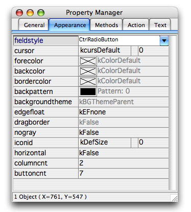 Appearance Properties In Natural Order