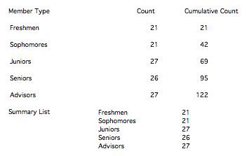 Summary Report with Summary List in Totals Section