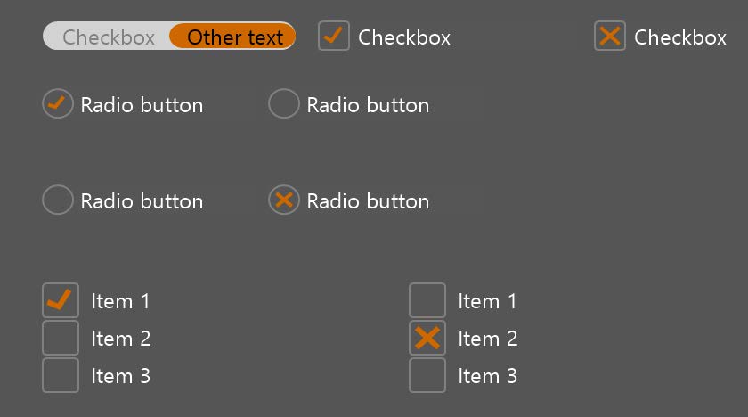 Check box and Radio button