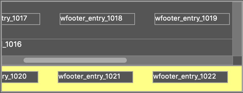 Complex grid footer