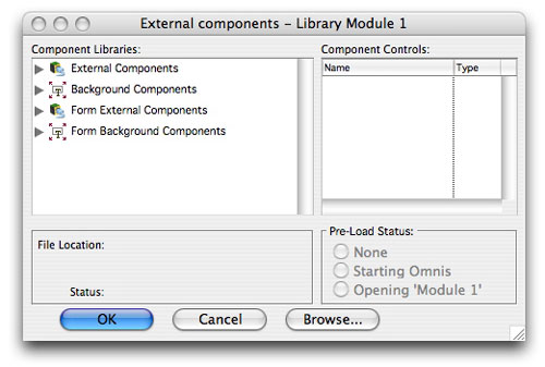 External Components Dialog