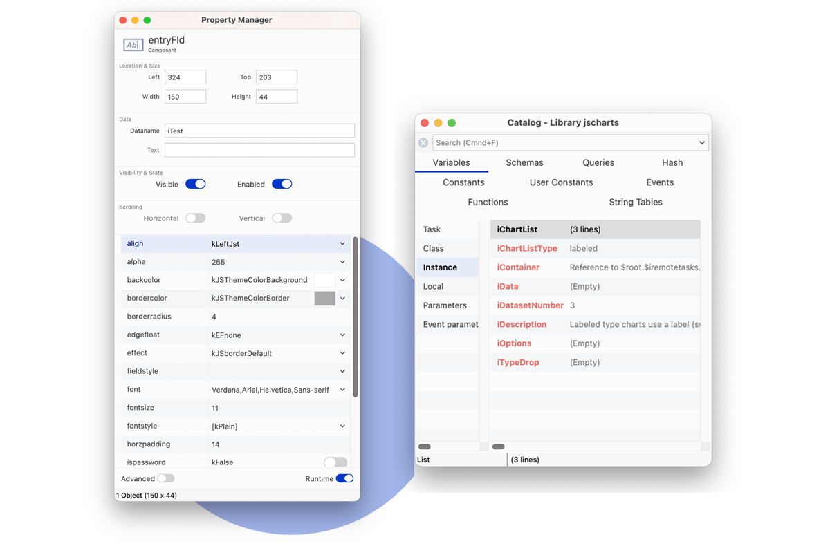 Omnis Studio 11: new Property Manager and Catalog